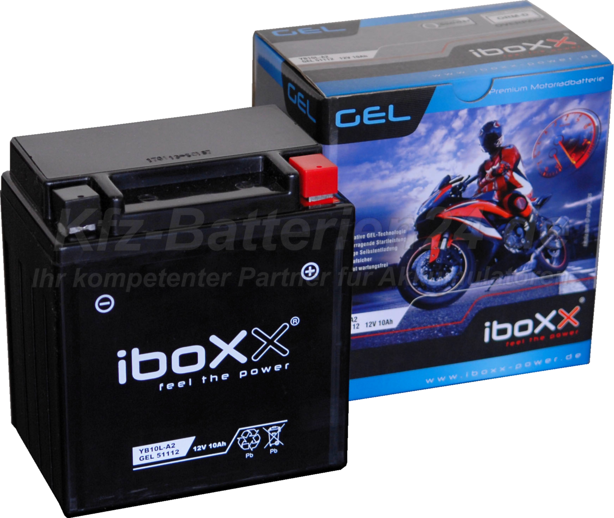 GEL Motorradbatterie 12V 10Ah 51112 YB10L-A2 Gelbatterie