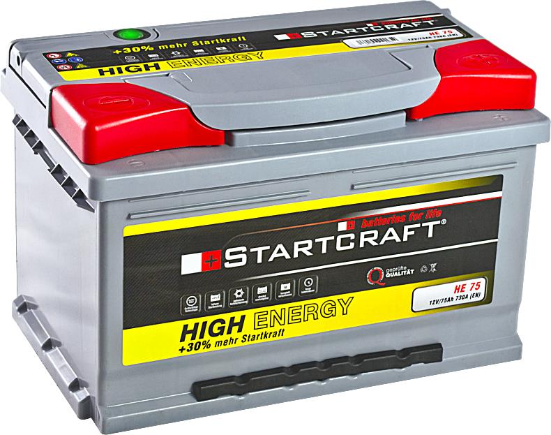 Autobattrie Startcraft High Energy HE75 12V 75Ah 730A günstig kaufen